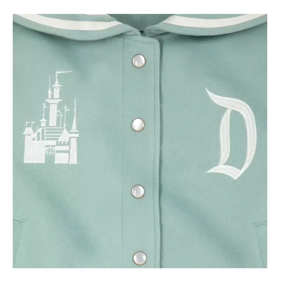 DISNEYLAND Varsity Bomber Jacket with Letter Patch, Size Women’s Small BNWT - Picture 3 of 11
